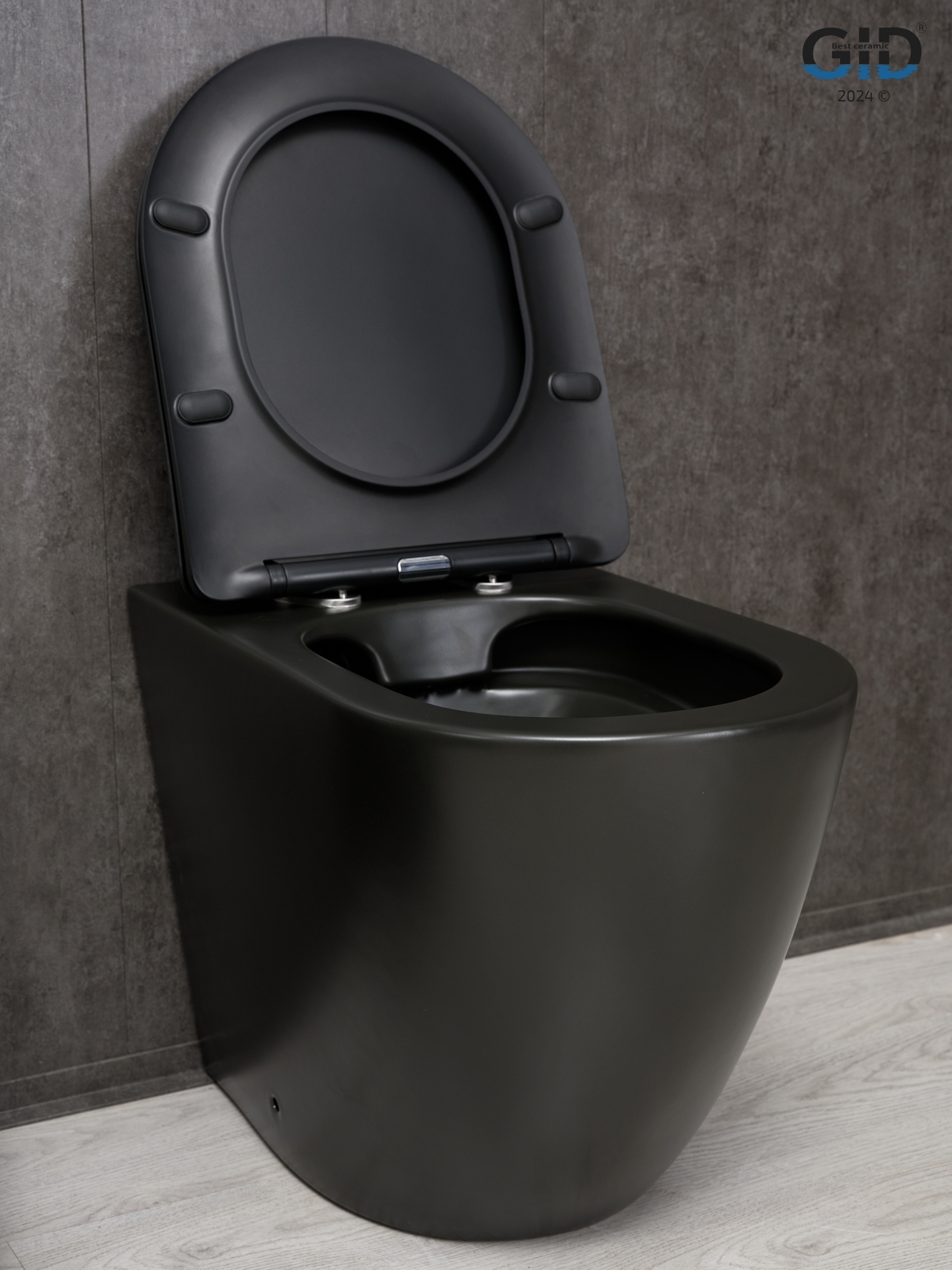 Унитаз приставной Gid TRS-269BM 62214Y черный матовый 56x36.5x42