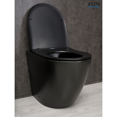 Унитаз приставной Gid TRS-269BM 62214Y черный матовый 56x36.5x42