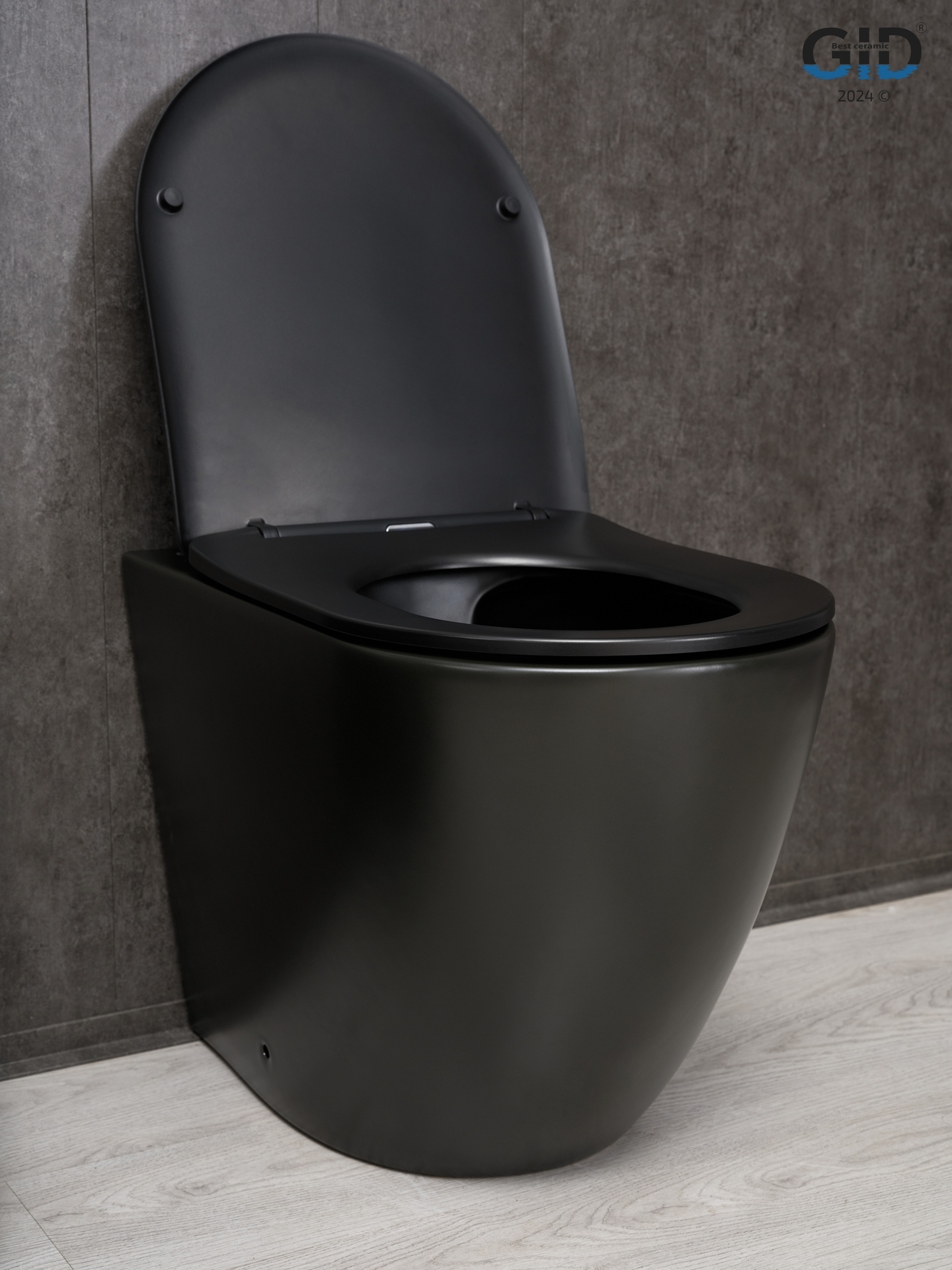 Унитаз приставной Gid TRS-269BM 62214Y черный матовый 56x36.5x42