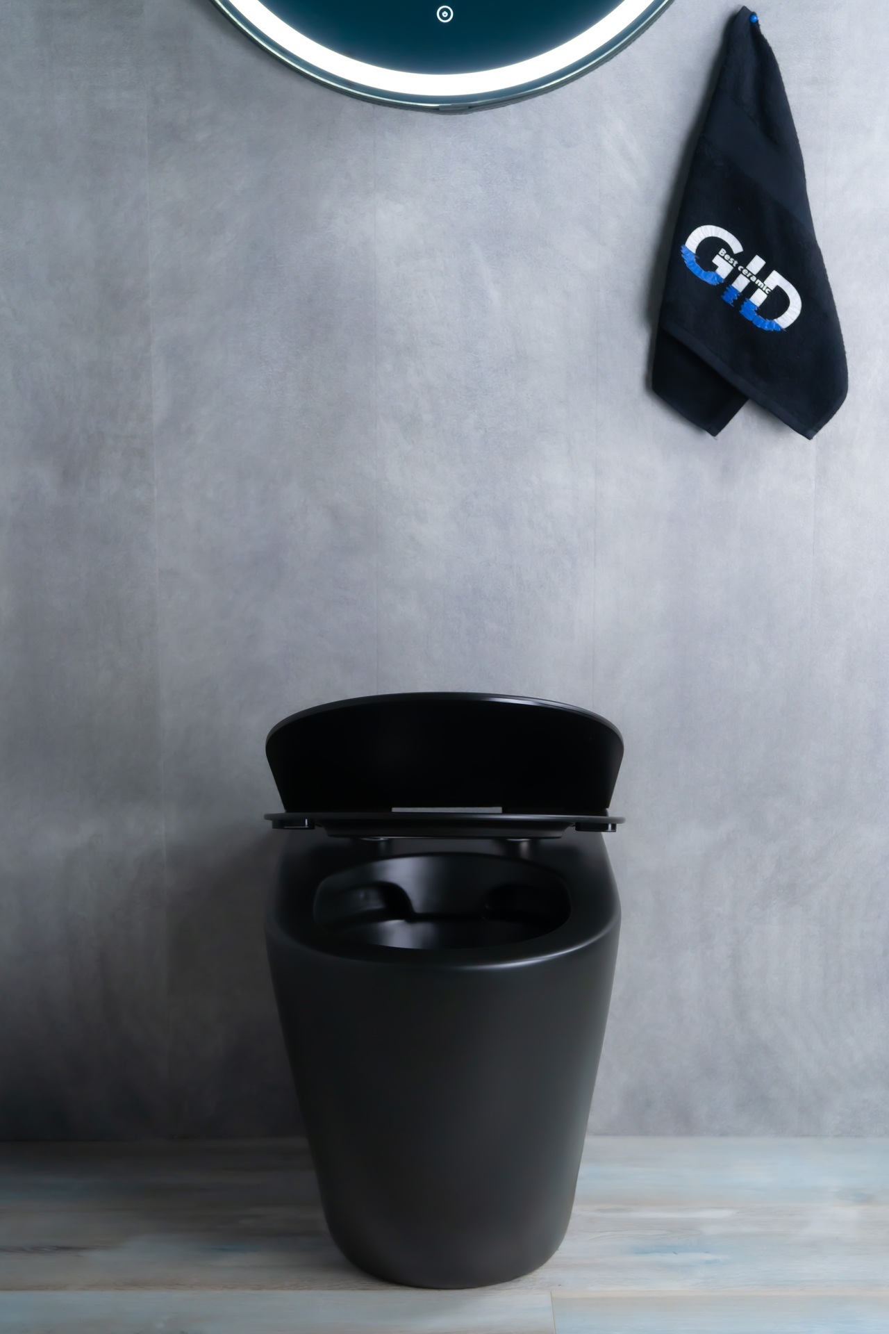 Унитаз приставной Gid TRS-269BM 62214Y черный матовый 56x36.5x42