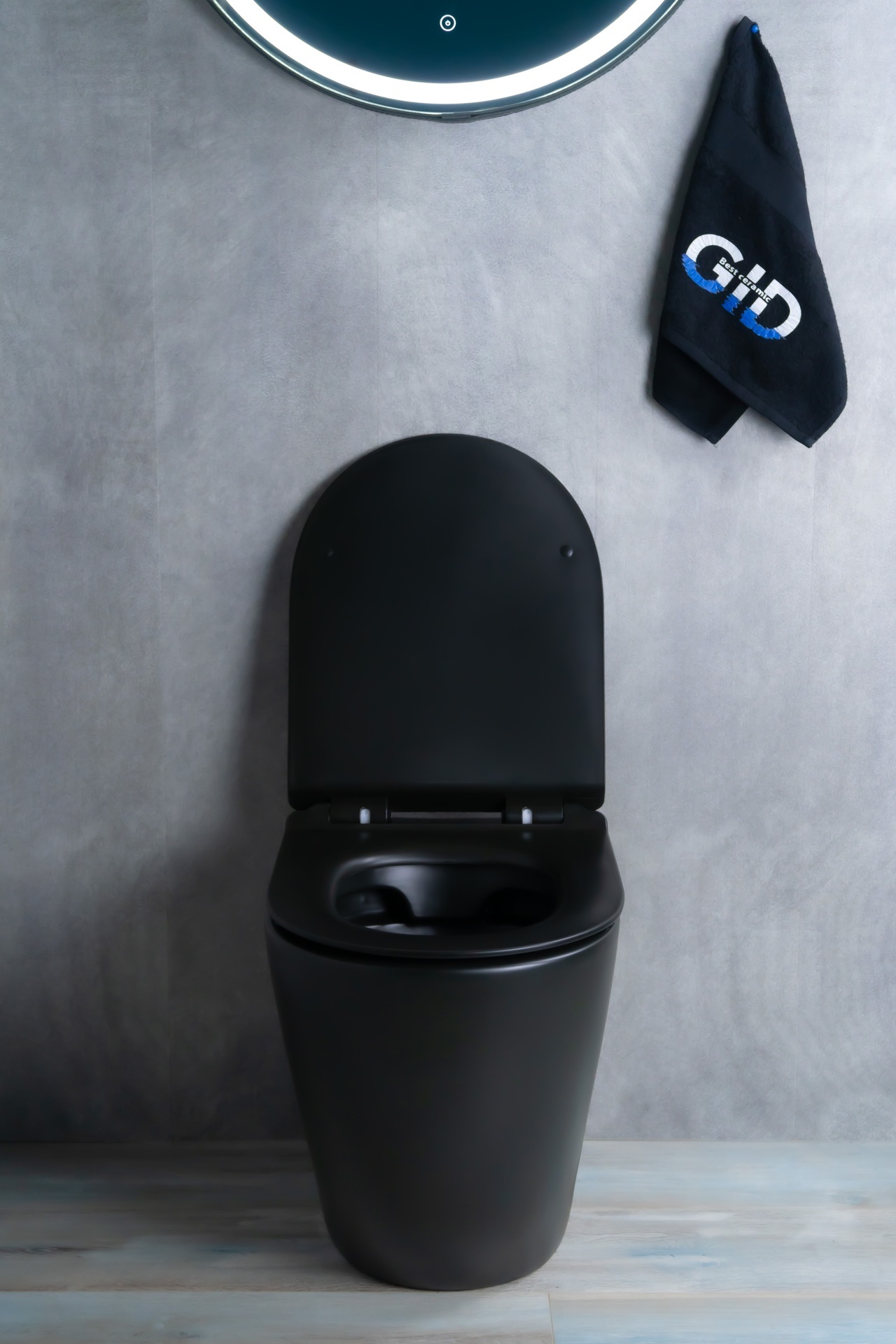 Унитаз приставной Gid TRS-269BM 62214Y черный матовый 56x36.5x42