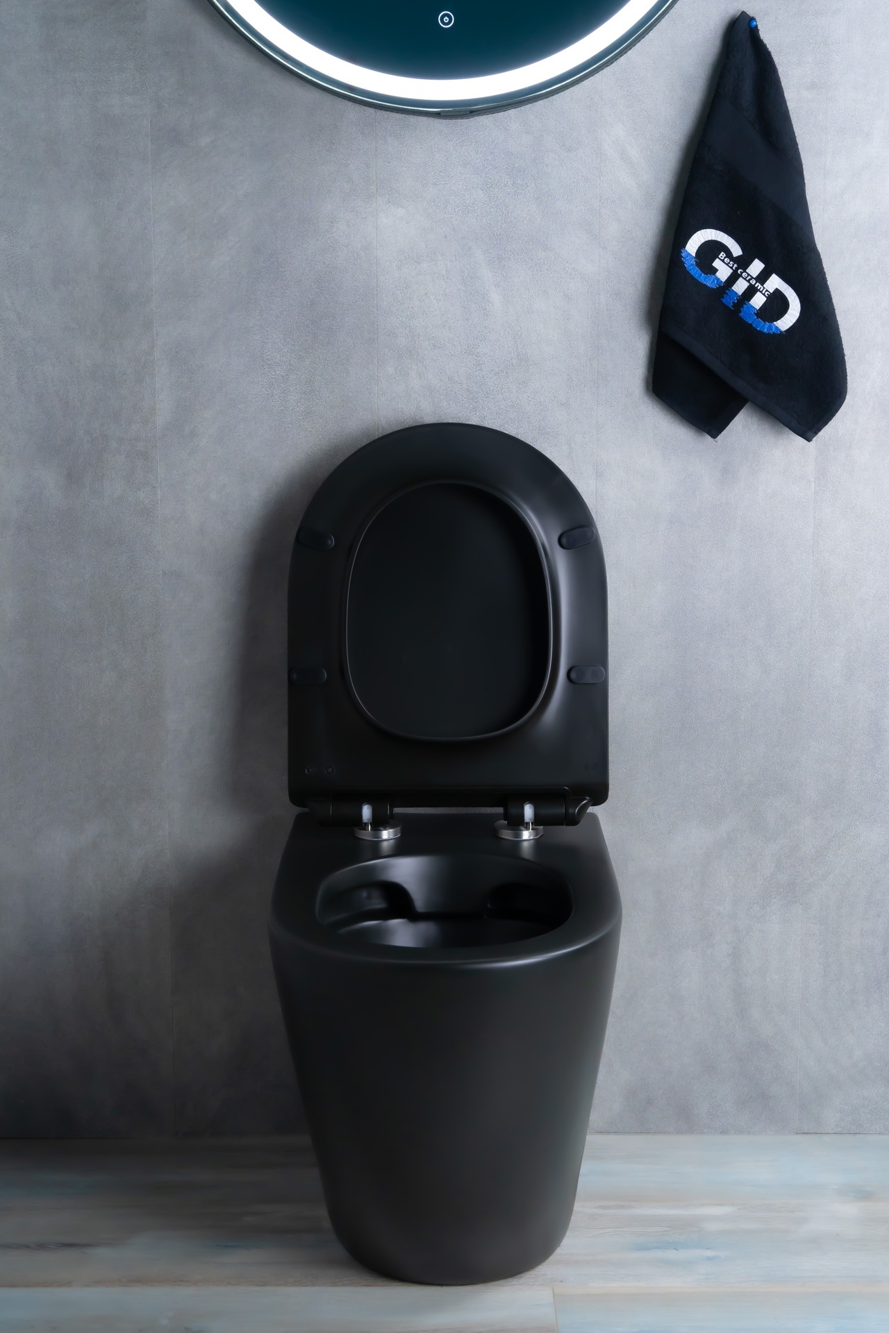 Унитаз приставной Gid TRS-269BM 62214Y черный матовый 56x36.5x42