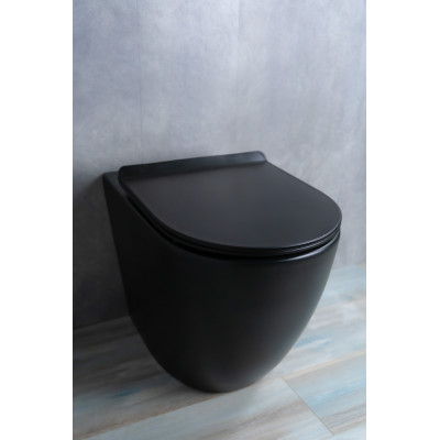 Унитаз приставной Gid TRS-269BM 62214Y черный матовый 56x36.5x42
