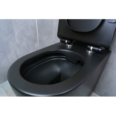 Унитаз приставной Gid TRS-269BM 62214Y черный матовый 56x36.5x42