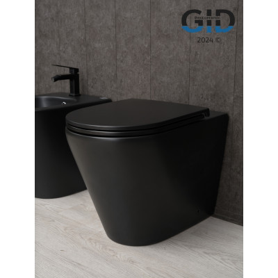 Унитаз приставной Gid TRS-263BM 62212Y черный матовый 56x36x41