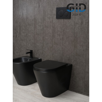 Унитаз приставной Gid TRS-263BM 62212Y черный матовый 56x36x41