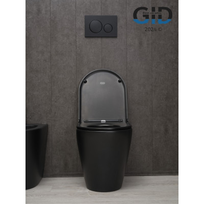 Унитаз приставной Gid TRS-263BM 62212Y черный матовый 56x36x41