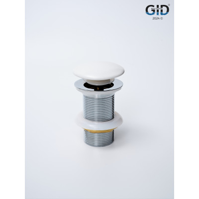Донный клапан Gid без перелива Whm100 74403K белый матовый 7x7x10