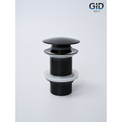 Донный клапан Gid без перелива G-54BL 76601K черный глянцевый 7x7x10