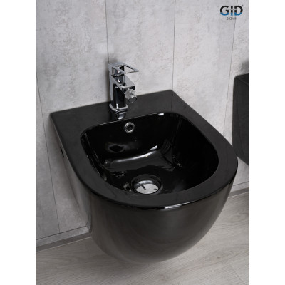 Биде подвесное Gid BDP-96BL 21102 черная глянцевая 48x37x32.5