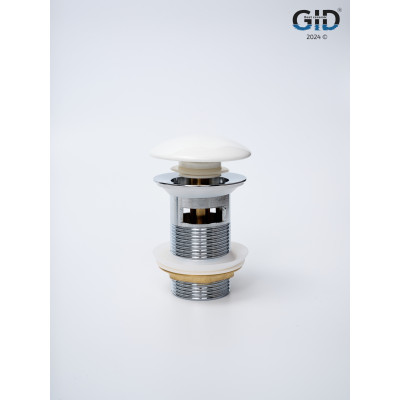 Донный клапан Gid с переливом Wh100-1 71102K белый 7x7x10