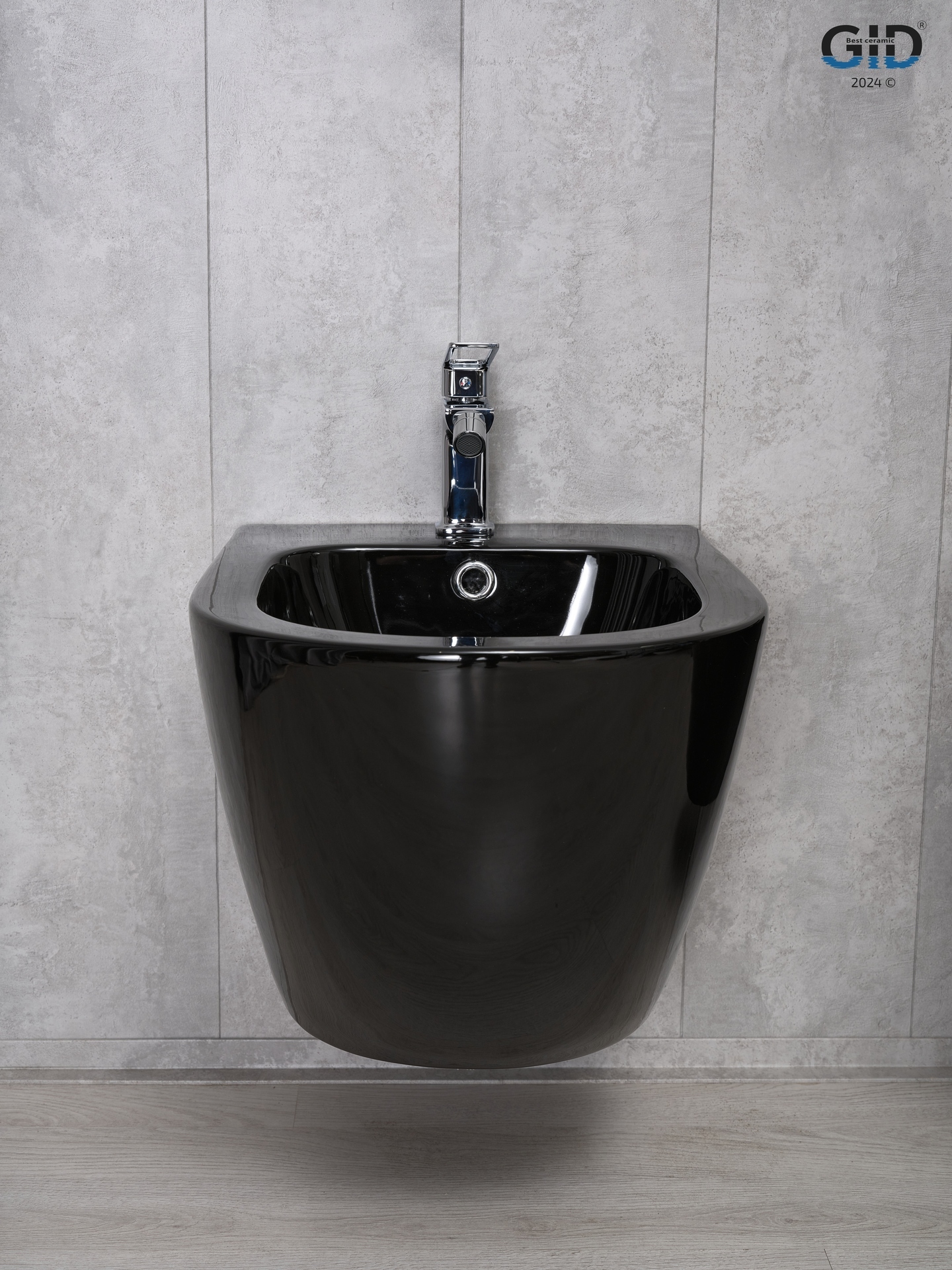 Биде подвесное Gid BDP-96BL 21102 черная глянцевая 48x37x32.5