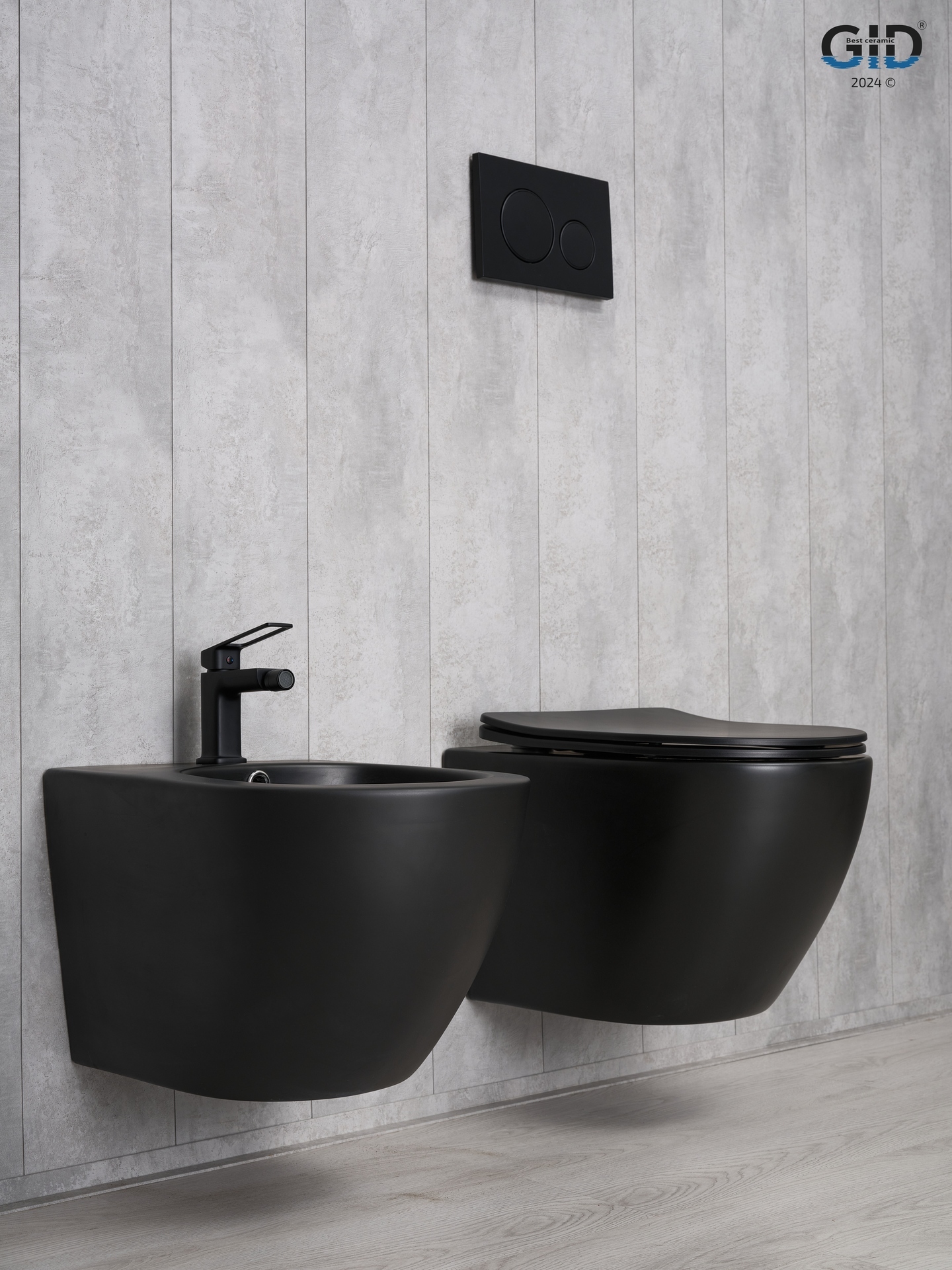 Биде подвесное Gid BDP-96BM 21103 черный матовый 48x37x32.5