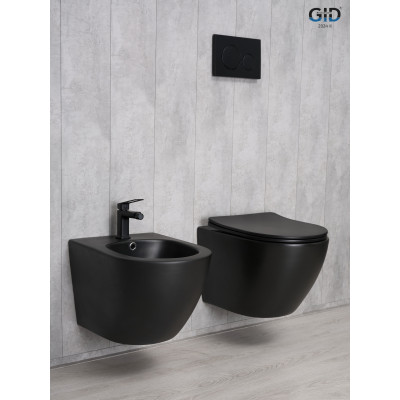 Биде подвесное Gid BDP-96BM 21103 черный матовый 48x37x32.5