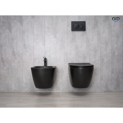 Биде подвесное Gid BDP-96BM 21103 черный матовый 48x37x32.5