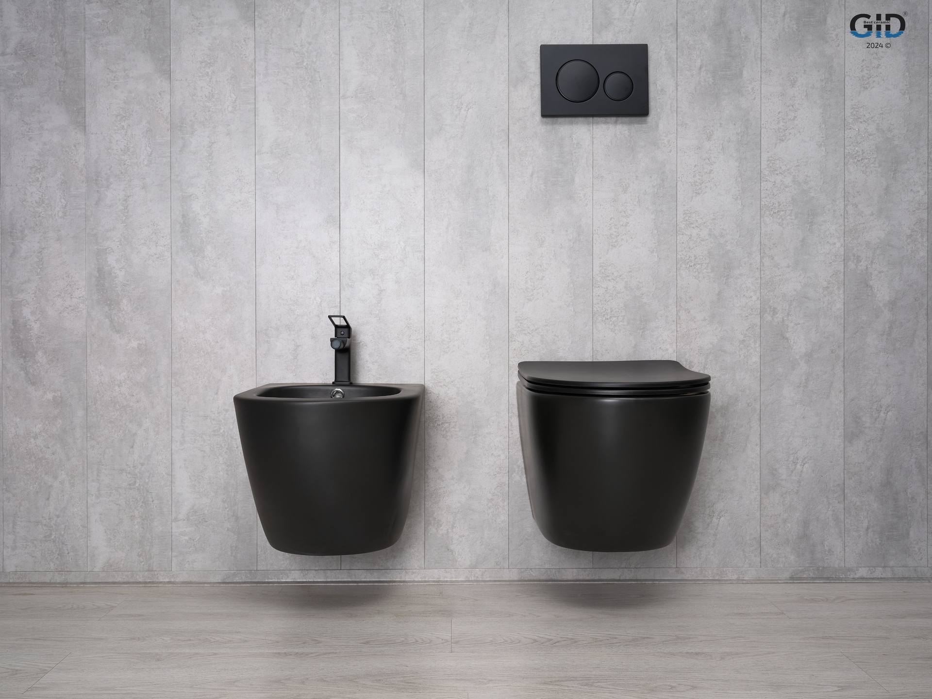 Биде подвесное Gid BDP-96BM 21103 черный матовый 48x37x32.5