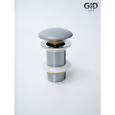Донный клапан Gid без перелива  Gmh100 74401K серый матовый 7x7x10