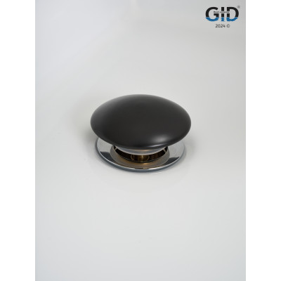 Донный клапан Gid  с переливом Blm100-1 74407K черный матовый 7x7x10