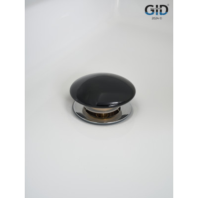 Донный клапан Gid  с переливом Bl100-1 72202K черный глянцевый 7x7x10