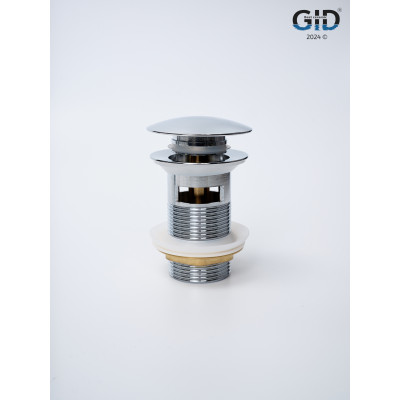 Донный клапан Gid  с переливом Ch100-1 73303K хром 7x7x10