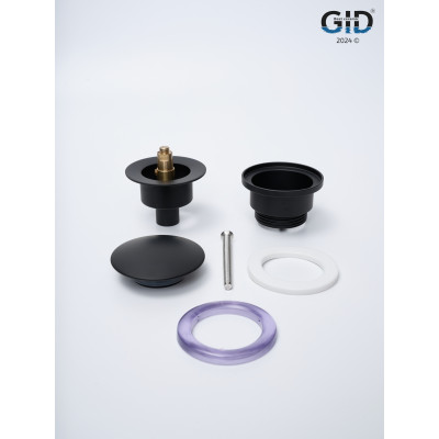 Донный клапан Gid универсальный G-59BM 76605K черный матовый 7x7x10