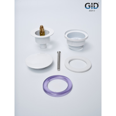 Донный клапан Gid универсальный G-60W 76606K белый 7x7x10