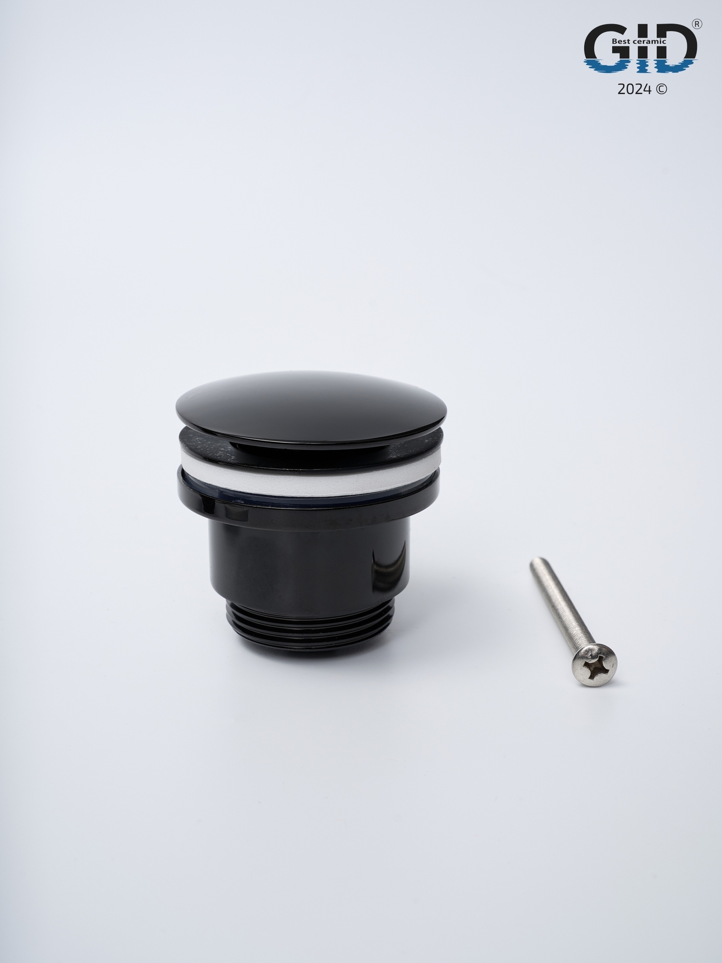 Донный клапан Gid универсальный G-58BL 76604K черный глянцевый 7.5x7x3.5