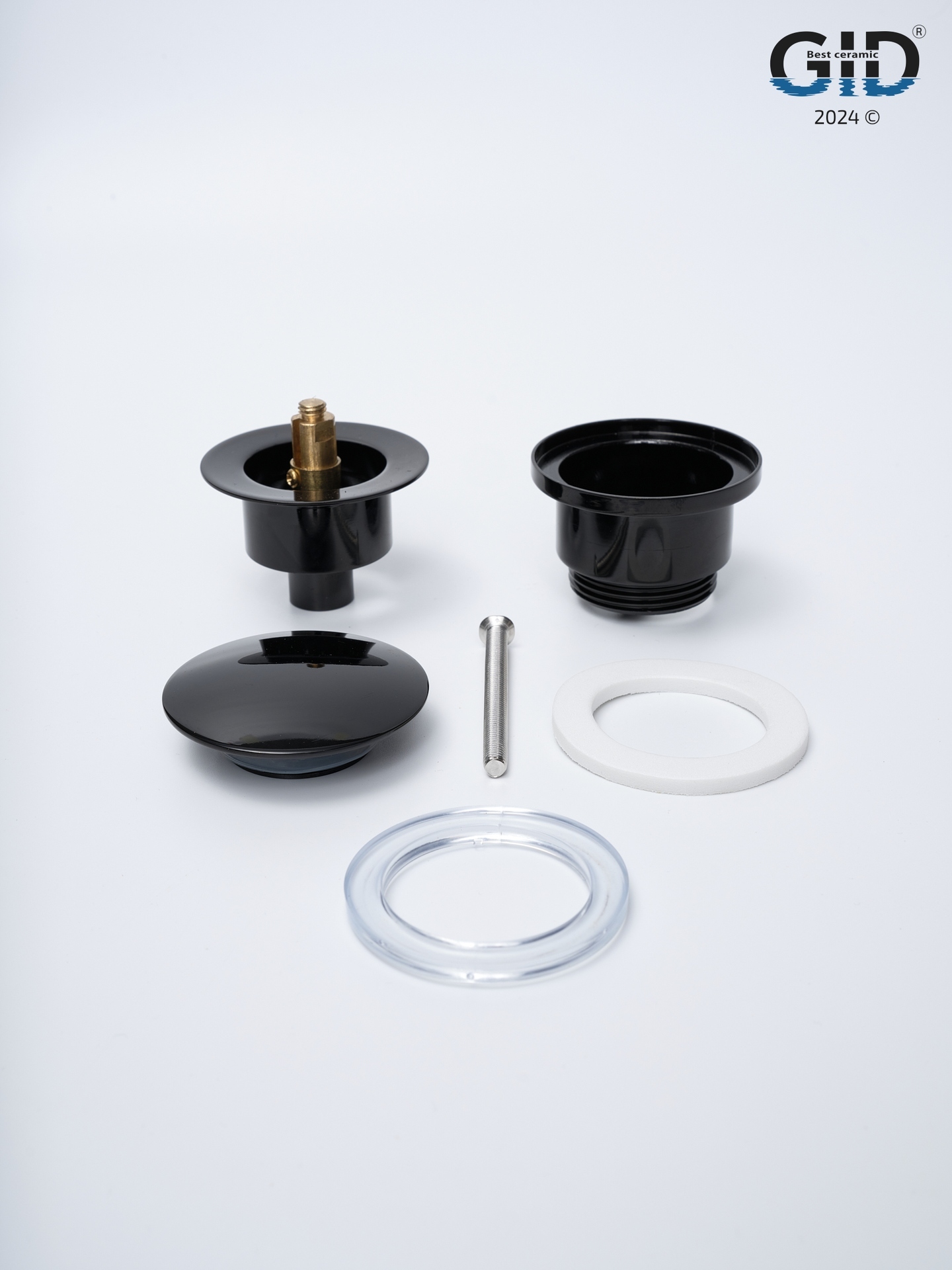 Донный клапан Gid универсальный G-58BL 76604K черный глянцевый 7.5x7x3.5