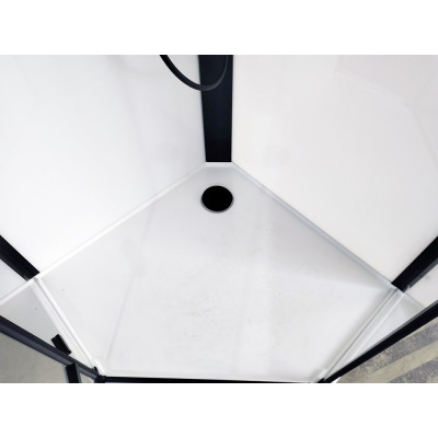 Гидромассажная душевая кабина 90x90 ESBANO ESM-PENTA-90 (Right), профиль черный, стекло прозрачное