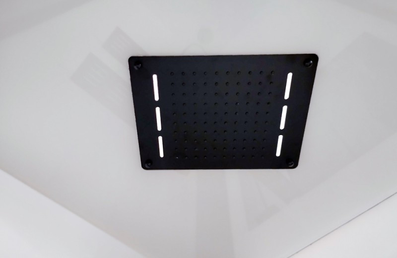 Гидромассажная душевая кабина 90x90 ESBANO ESM-PENTA-90 (Right), профиль черный, стекло прозрачное