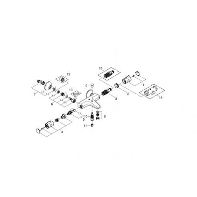 Термостат для ванны, Grohtherm 800, Grohe