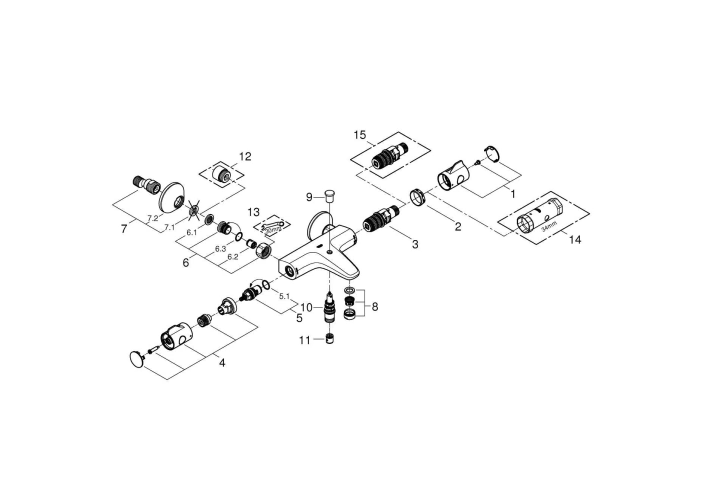 Термостат для ванны, Grohtherm 800, Grohe