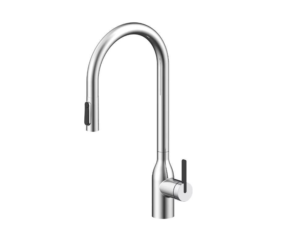 Смеситель Paulmark UNIVERSAL Metallum с подключением к фильтру для воды, с вытяжным шлангом, Хром
