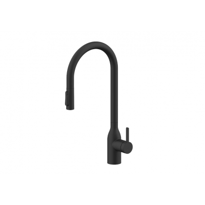 Смеситель Paulmark UNIVERSAL Basis с подключением к фильтру для воды, с вытяжным шлангом, Антрацит