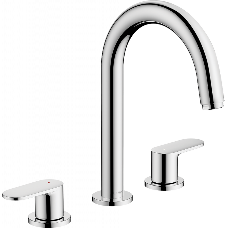 Трехпозиционный смеситель для раковины Hansgrohe Vernis Blend 71553000 с выдвижным донным клапаном, хром