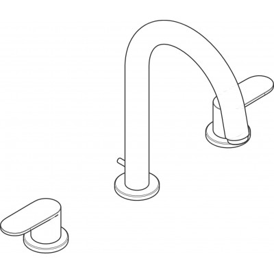 Трехпозиционный смеситель для раковины Hansgrohe Vernis Blend 71553000 с выдвижным донным клапаном, хром