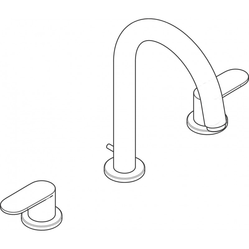 Трехпозиционный смеситель для раковины Hansgrohe Vernis Blend 71553000 с выдвижным донным клапаном, хром