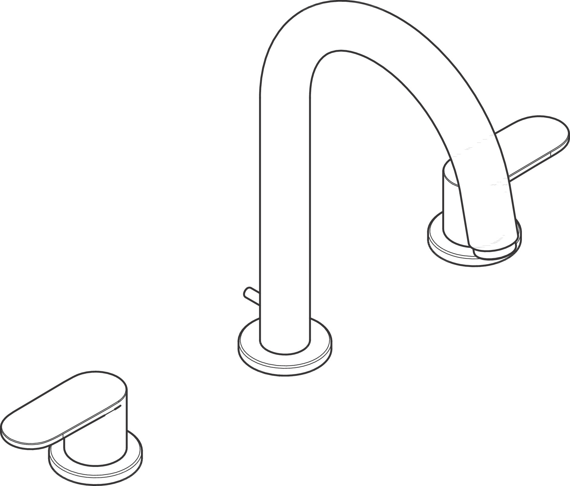 Трехпозиционный смеситель для раковины Hansgrohe Vernis Blend 71553000 с выдвижным донным клапаном, хром