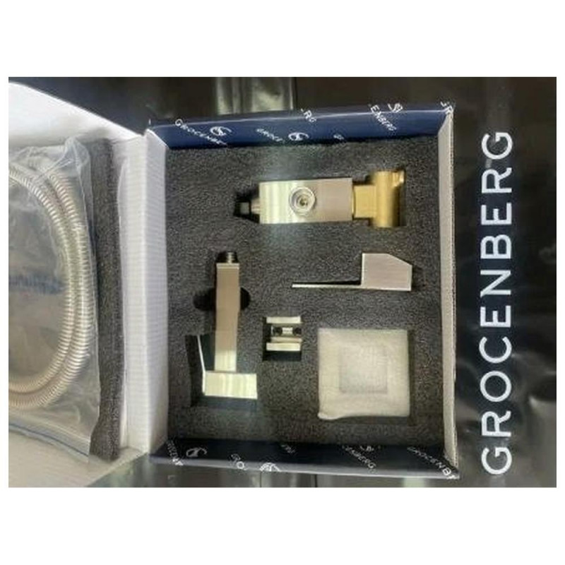 Смеситель встраиваемый с гигиеническим душем Grocenberg GB002NK, никель