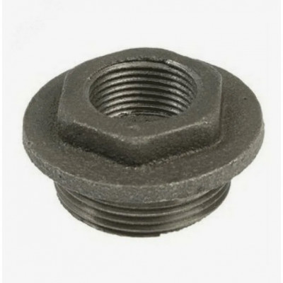 Заглушка (пробка) проходная 1 1/4"x3/4" левая резьба для чугунных радиаторов