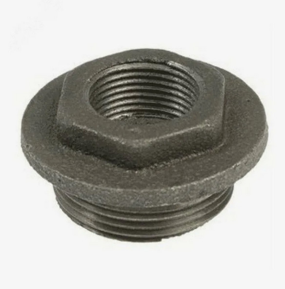 Заглушка (пробка) проходная 1 1/4"x3/4" левая резьба для чугунных радиаторов
