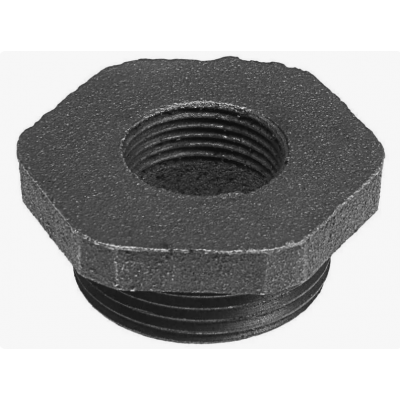 Заглушка (пробка) проходная 1 1/4"x3/4" левая резьба для чугунных радиаторов