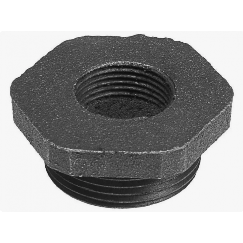 Заглушка (пробка) проходная 1 1/4"x3/4" правая резьба для чугунных радиаторов