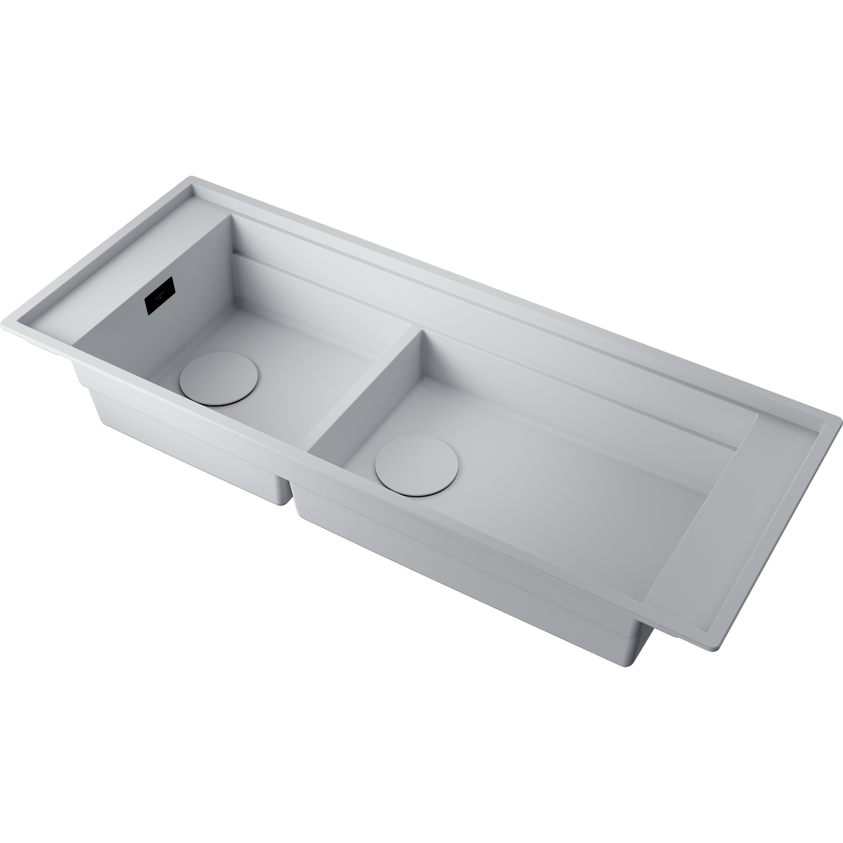 Мойка 1140x460 с двумя чашами Omoikiri Sintesi Pro 114-2-U/I WH Artceramic, белый