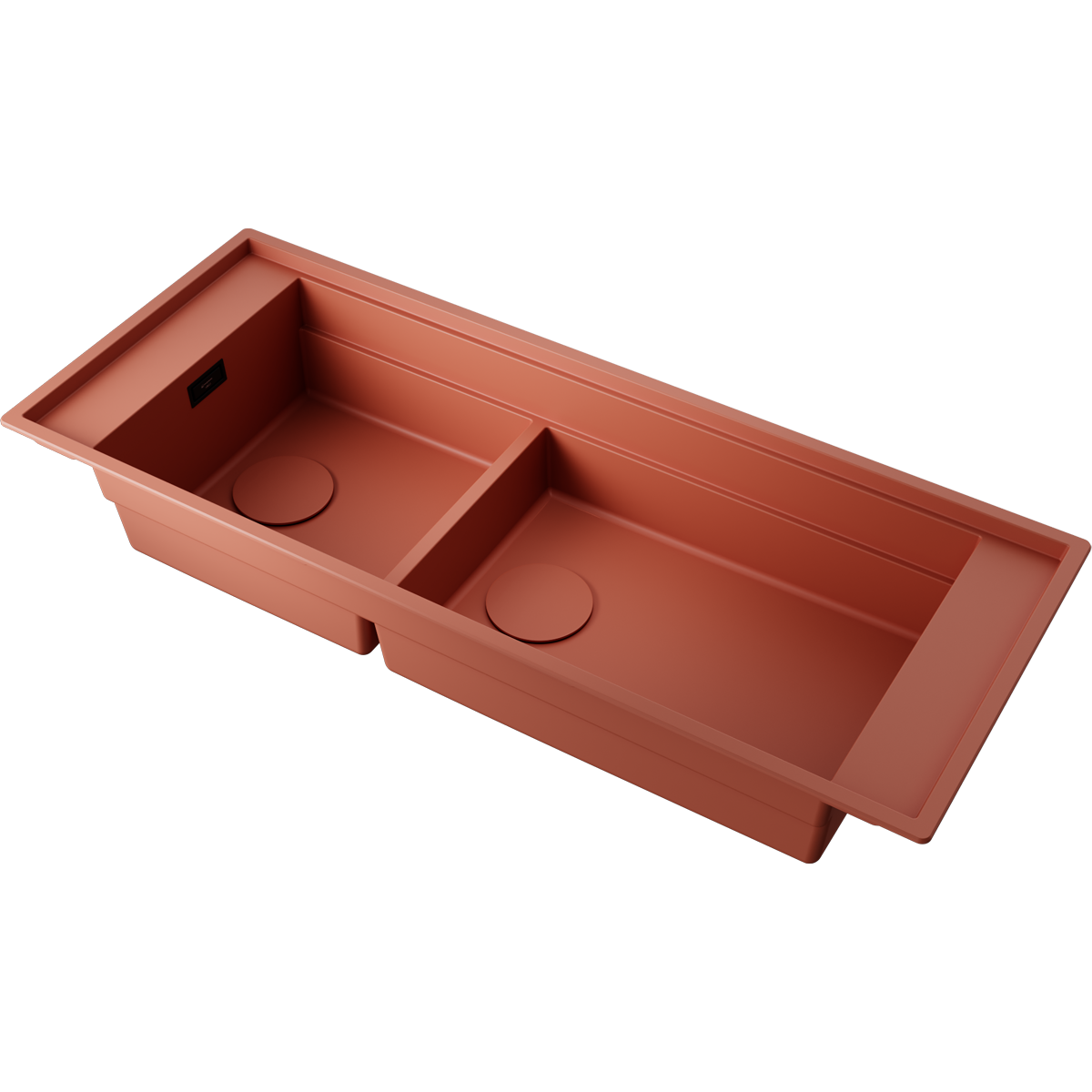 Мойка 1140x460 с двумя чашами Omoikiri Sintesi Pro 114-2-U/I CN Artceramic, canyon