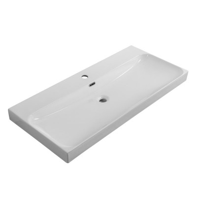 Керамическая раковина 1010x460x140 Belbagno BB-8078-100 мебельная белая