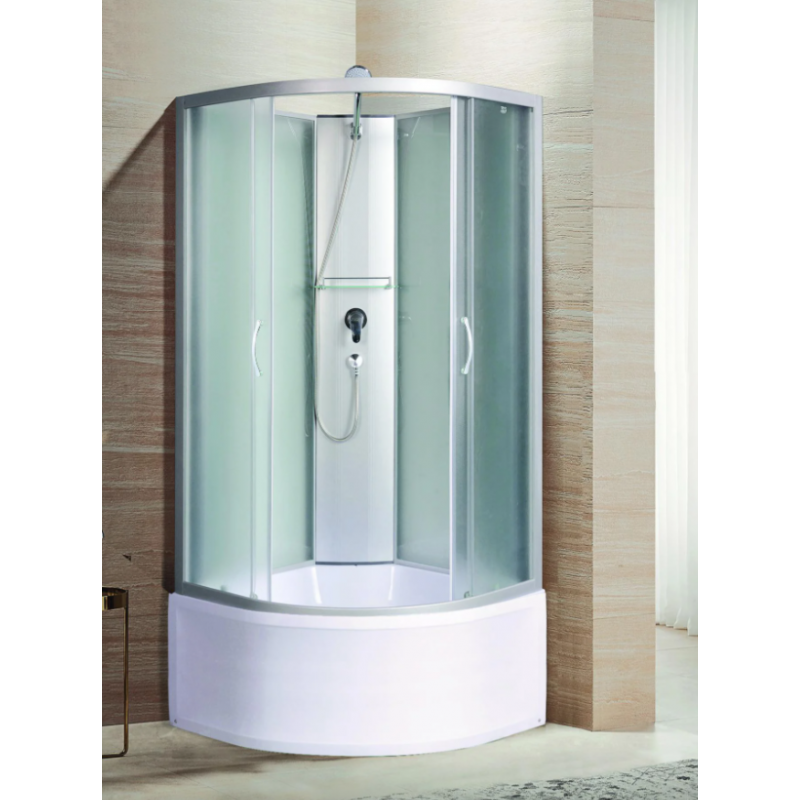 Душевая кабина с поддоном хром 90x90х210см River NARA Б/К XL 90/44 MT