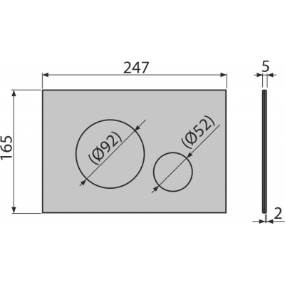 Кнопка управления Alca Drain TURN-BRASS для скрытых систем инсталляции, латунь