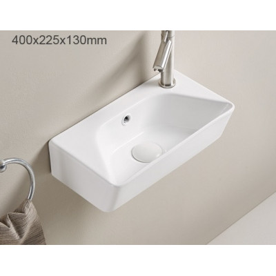 Раковина подвесная 400x225мм Ceramalux 78578L чаша слева