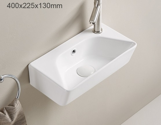 Раковина подвесная 400x225мм Ceramalux 78578L чаша слева